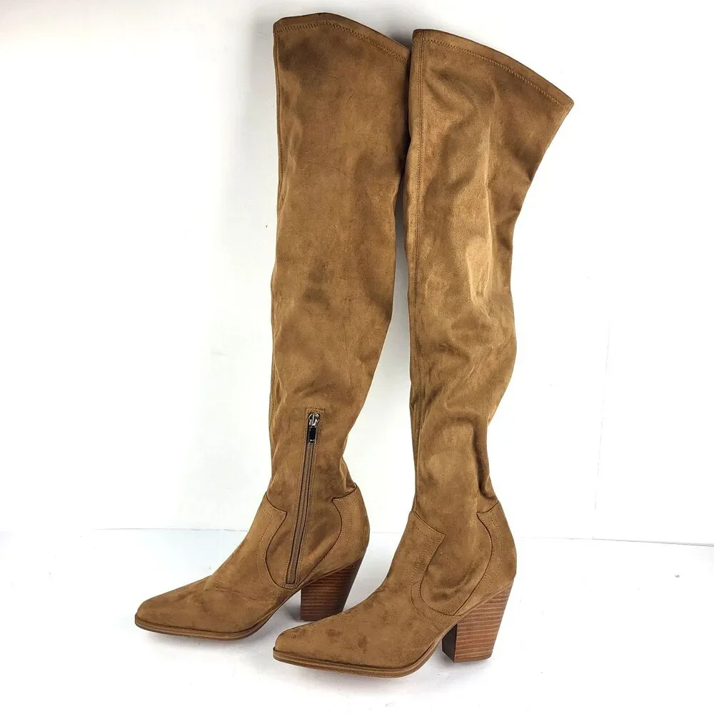 Marc Fisher ltd  Gwyneth Women's over the knee Tall Brown Boot Size 7.5M